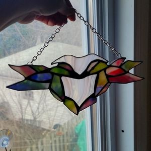 Stained Glass Hummingbird Lovers